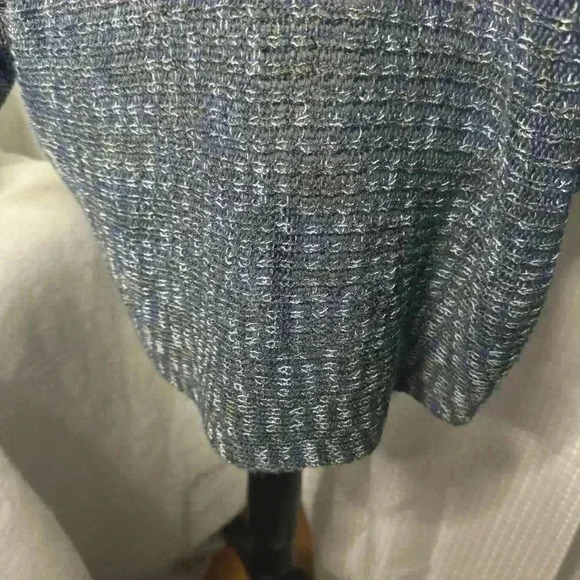 Lucie Bournival Tricots Lightweight Cocoon Knit Cardigan Attached Scarf One Size - Picture 6 of 9